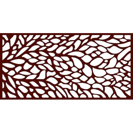 LaserCut Metal Privacy Fence, Scatter, Rust, 24 X 48/pc